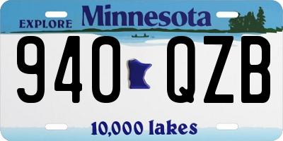 MN license plate 940QZB