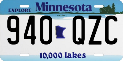 MN license plate 940QZC