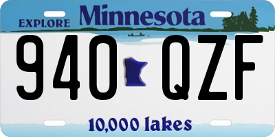 MN license plate 940QZF