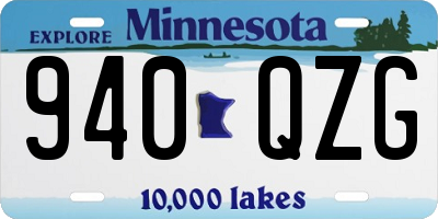 MN license plate 940QZG