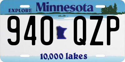 MN license plate 940QZP