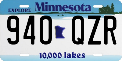 MN license plate 940QZR
