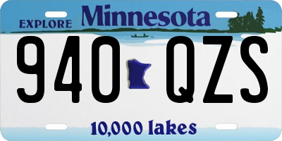 MN license plate 940QZS