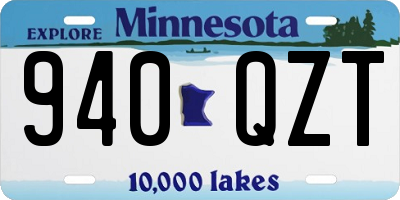 MN license plate 940QZT