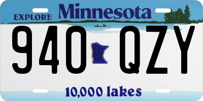 MN license plate 940QZY