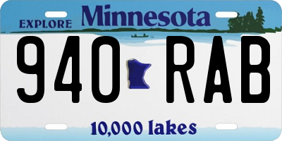 MN license plate 940RAB