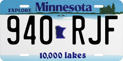MN license plate 940RJF