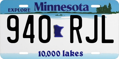 MN license plate 940RJL