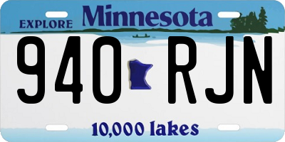 MN license plate 940RJN