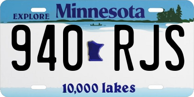 MN license plate 940RJS