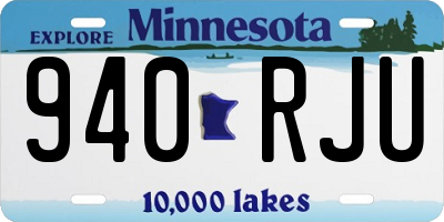 MN license plate 940RJU