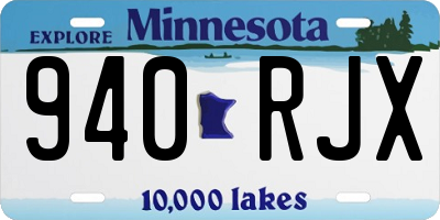 MN license plate 940RJX