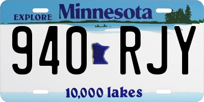MN license plate 940RJY