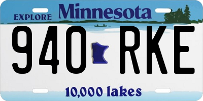 MN license plate 940RKE