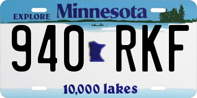 MN license plate 940RKF