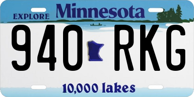 MN license plate 940RKG