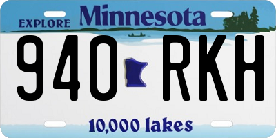 MN license plate 940RKH