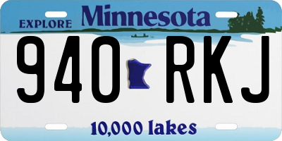 MN license plate 940RKJ