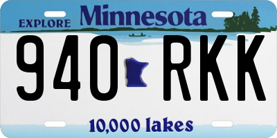 MN license plate 940RKK