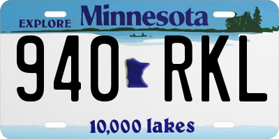 MN license plate 940RKL