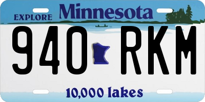 MN license plate 940RKM