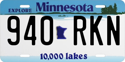 MN license plate 940RKN