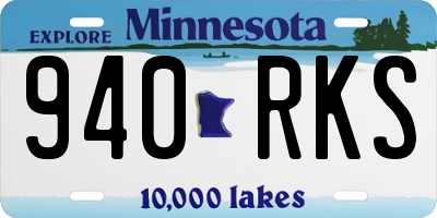 MN license plate 940RKS