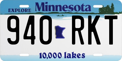 MN license plate 940RKT