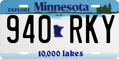 MN license plate 940RKY