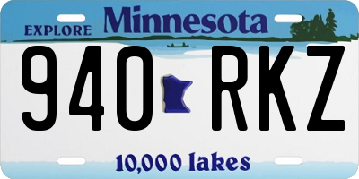 MN license plate 940RKZ