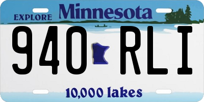 MN license plate 940RLI