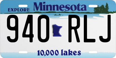 MN license plate 940RLJ