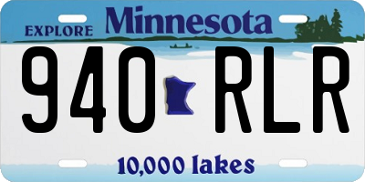 MN license plate 940RLR