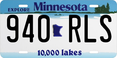 MN license plate 940RLS