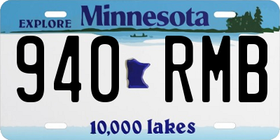MN license plate 940RMB