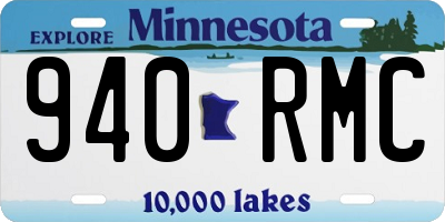 MN license plate 940RMC