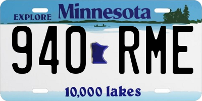 MN license plate 940RME