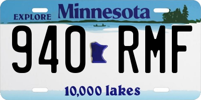 MN license plate 940RMF
