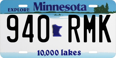 MN license plate 940RMK