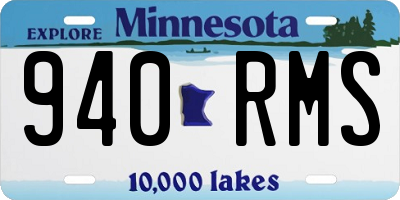 MN license plate 940RMS