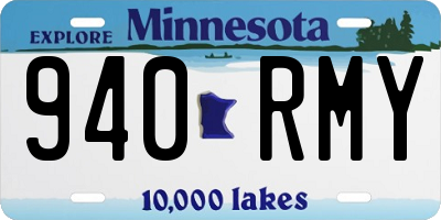 MN license plate 940RMY