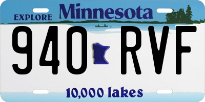 MN license plate 940RVF