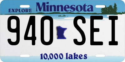 MN license plate 940SEI
