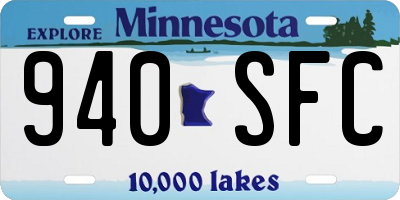 MN license plate 940SFC