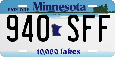 MN license plate 940SFF