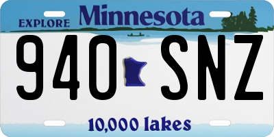 MN license plate 940SNZ