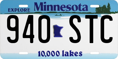 MN license plate 940STC