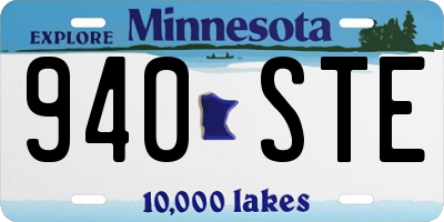 MN license plate 940STE