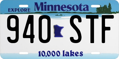 MN license plate 940STF