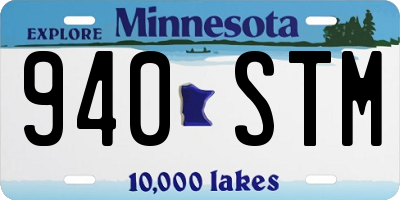 MN license plate 940STM